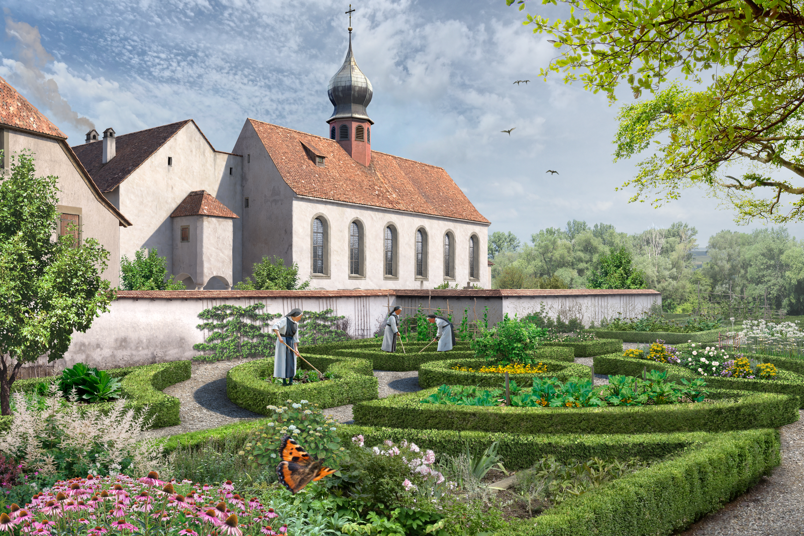 historiche Rekonstruktion Konventgarten Kloster Gnadnethal